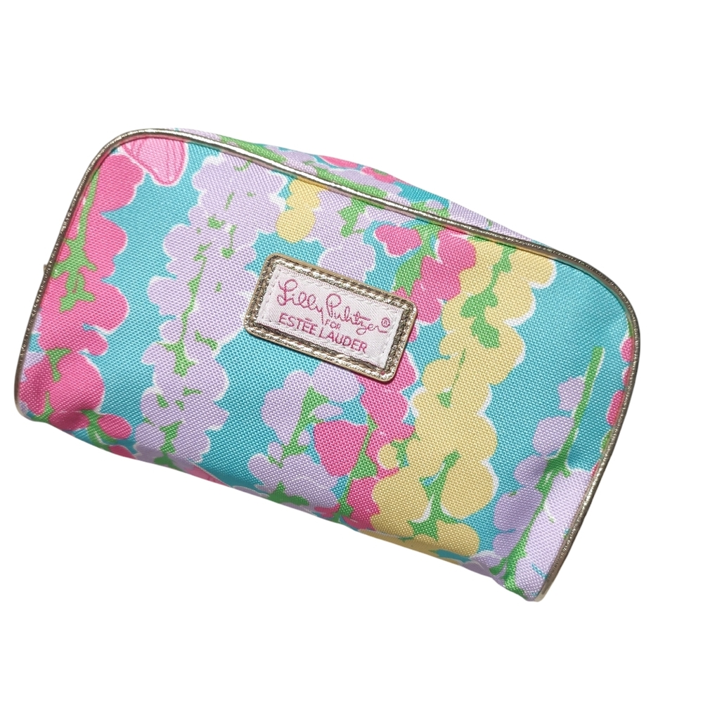 3 For 15$Lilly Pulitzer Estee Lauder Floral Preppy Cosmetic Bag New Without Tags